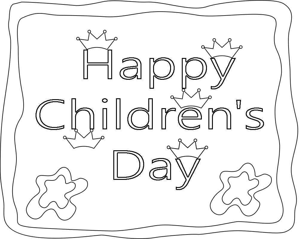 Online coloring book: Coloring book cake for Childrens Day